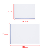 Carpeta Magnética para Archivos, Portadocumentos Transparente de PVC con Tiras Magnéticas, Organizador de Archivos Horizontal y Vertical A3 A4 para Oficina y Escuela