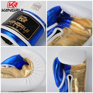 Gants <span class=keywords><strong>de</strong></span> boxe professionnels pour l'entraînement et la compétition, en cuir véritable avec lacets en cuir <span class=keywords><strong>de</strong></span> vache - Product Image 2