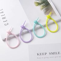 Porte-clés en caoutchouc souple à fermeture éclair en silicone coloré vente en gros pour la gestion des câbles et accessoires de bijoux à bricoler soi-même porte-clés