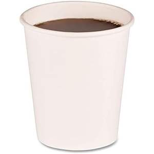 Boardwalk 8 Oz. Gobelets jetables en papier kraft à double paroi blancs, 20 gobelets/étui, 50 étuis/boîte - Product Image 2