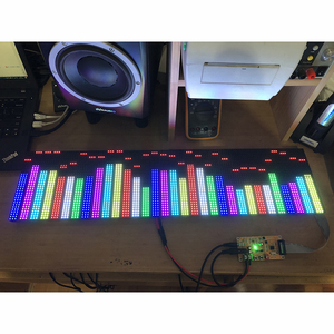 Écran d'affichage du spectre audio de la musique RVB en couleur KTV Stage LED Rhythm Light Indicateur de niveau de 64 modes <span class=keywords><strong>VU</strong></span> Meter DIY - Product Image 3