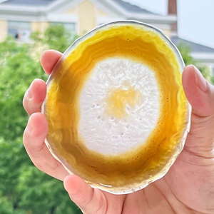 Fette di tavolo leggero in agata lucidata sfusa cristalli curativi pietre di <span class=keywords><strong>Geode</strong></span> decorazioni da tavolo in agata irregolare colorata - Product Image 4