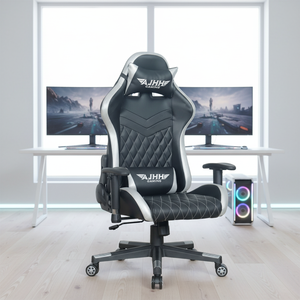 Silla de Juego Ergonómica Giratoria de Piel Sintética, Altura Ajustable, Respaldo Alto, Estilo Racing, Moderna, Modelo 5939, de Lujo - Product Image 1