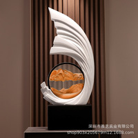 Fengsheng moderne luxe grand ornement Shui Quicksand peinture résine artisanat pour haut de gamme décor à la maison pour salon porte de bureau