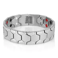 Bracelet Biothérapie en Alliage de Zinc Plaqué Or 12mm 15mm Pas Cher 2025 – Bracelets Larges en Pierre pour Hommes pour la Santé