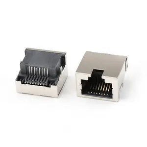 SMD tipi RJ45 konnektör orta montaj 4.2MM tek bağlantı RJ45 dişi konnektör