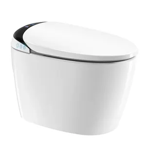 बाथरूम सैनिटरी वेयर सेंसर फर्श घुड़सवार बुद्धिमान स्वचालित सिरेमिक स्मार्ट शौचालय
