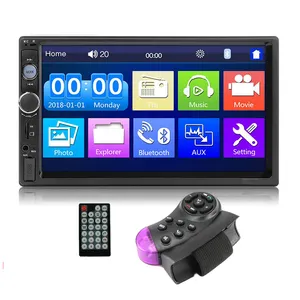 2 Din Car Dvd Player 7" Touch Screen Mirror Link Stereo Radio Steering Wheel Control FM BT USB Mp4 Player Auto Electronics