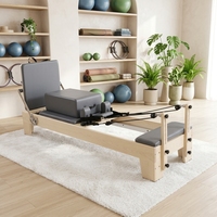 Fünfteiliges Ahornholz Pilates Reformer Bett für Yoga & Bodybuilding Übungen - Hochwertige Pilates Studio Ausrüstung für den Heimgebrauch
