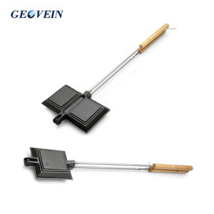 Großhandel im Freien Kochen Antihaft-Backwerk zeuge Gusseisen <span class=keywords><strong>Jaffle</strong></span> Pan Pie Eisen pfanne - Product Image 6