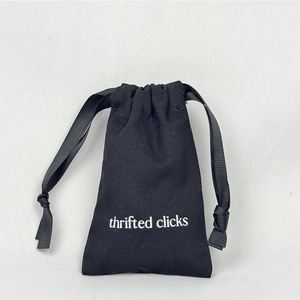 100% Organic Cotton <b>Drawstring</b> Bag High Quality Durable Canvas <b>Drawstring</b> <b>Pouch</b> Recyclable All-match <b>Pouch</b> Bag - Product Image 5