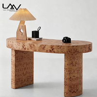 Bureau en placage de bois de style nordique pour hôtel, maison, bureau, villa, chambre à coucher, table de toilette incurvée en bois, meubles