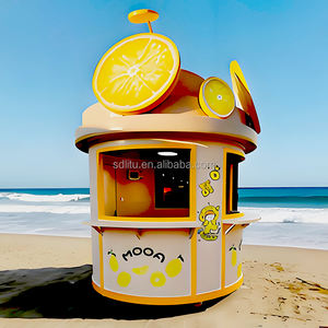 Kiosque de vente de crème glacée et de restauration rapide de 10 pieds avec logo personnalisé et citron pour l'Europe, l'Australie et les États-Unis - Product Image 3