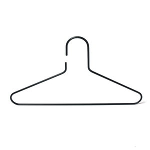 Hangares de ropa de camisa de hierro de alta resistencia, percha de ropa de metal negro, percha galvanizada - Product Image 4