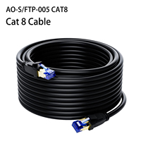 Câble Ethernet Cat8, câble LAN haute vitesse, connecteur RJ45 pour routeur, Modem, jeu, Xbox, PC, Mac