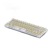 Clavier d'ordinateur filaire à rétroéclairage LED RGB USB Clavier mécanique de jeu transparent Gateron Marque Axis Taclados Keycap
