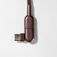 Cable USB C Magnético Tail Link de 240W PD con Ángulo de Inclinación, Cable de Carga Rápida, Cable de Carga Desmontable para Laptop y Teléfono, Aislamiento de Nailon, 1 Metro