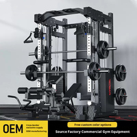 Y145 Multi-Trainer Smith Machine Cable Crossover en Acier au Carbone Q235, Équipement de Gym Commercial Robuste pour Entraînement Complet du Corps, Capacité 70kg*2