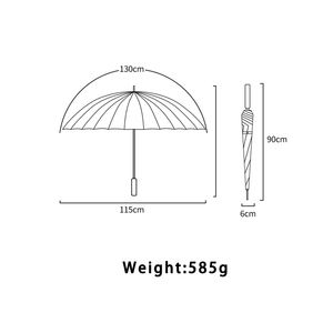 <span class=keywords><strong>Parapluie</strong></span> manuel à 24 côtes et long manche <span class=keywords><strong>Parapluie</strong></span> d'affaires robuste et résistant au vent pour hommes - Product Image 6