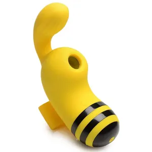 成人性玩具色情蜜蜂形振动女性阴蒂刺激器微型指环乳头吸盘吮吸振动器