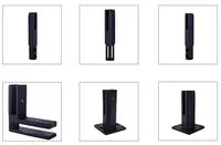 Poteau de clôture en acier inoxydable avec pince de fixation pour verre, pour balcon, terrasse, système de garde-corps en verre sans cadre, robuste et antirouille
