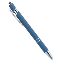 Stylo bille publicitaire tactile en métal à faible coût, 1,0 mm, vente en gros, neutre, personnalisable pour événements d'entreprise