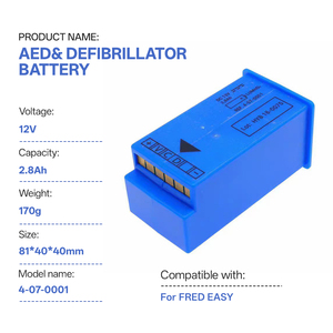 Batterie médicale 12V pour défibrillateur Schiller FRED EASY HYB 18-0075 15-0040 FA 12-06466 HYB-140-0023 - Product Image 1