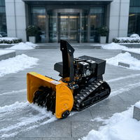 Souffleuse à neige télécommandée de type chenillé, à essence, à deux étages, avec tarière, pour l'élimination de la neige en extérieur dans les zones à forte neige