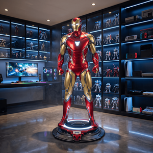 Statua a grandezza naturale di <span class=keywords><strong>Iron</strong></span> <span class=keywords><strong>Man</strong></span> Mark 85 dei Marvel <span class=keywords><strong>Avengers</strong></span> con luce LED, scultura da collezione in resina di fibra di vetro dipinta - Product Image 1