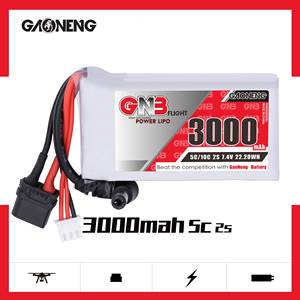 GAONENG GNB DJI FPV Goggles Paquetes de Baterías LiPo 2S 3000mAh 7.4V Conector XT60 DC5.5 con Indicador de Carga - Product Image 3