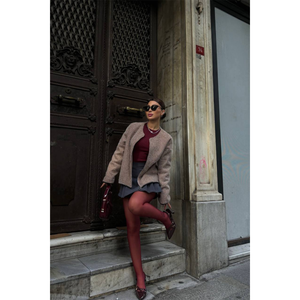 Blusa de Cachemira con Cierre y Bordado Floral Vintage para Otoño/Primavera, Corte Holgado, Talla XL, Color Visón 3D, Opción de Corduroy y Malla, Talla XS Disponible - Product Image 2