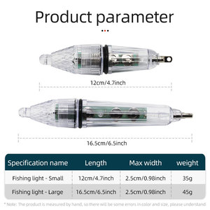 5 Màu 12/17Cm <span class=keywords><strong>Mini</strong></span> Thả Sâu Dưới Nước Đèn Flash LED Đèn Câu Cá Cá Cá Mực Mồi Thu Hút Ánh Sáng Đèn Flash - Product Image 6