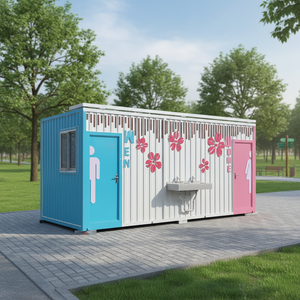 Bagni Pubblici Mobili Personalizzabili in Legno, Unità WC Portatile per Esterni con Strutture Separate per Uomini e <span class=keywords><strong>Donne</strong></span> - Product Image 3