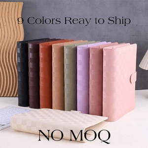 <span class=keywords><strong>Agenda</strong></span> Hongbo, éxito de ventas, con cubierta de cuero A5 con patrón a cuadros de 9 colores, <span class=keywords><strong>anillas</strong></span> metálicas plateadas (6 <span class=keywords><strong>anillas</strong></span>), para hojas sueltas. - Product Image 2