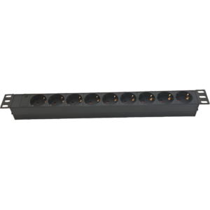 Doyontek/OEM PDU Tipo Alemán de 19 Pulgadas 1U, Regleta de Alimentación Schuko/EU de 9 Vías con Indicador Luminoso, Unidad de Distribución de Energía de Material PVC - Product Image 1