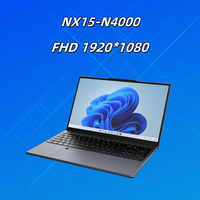 Ordinateur portable professionnel NX15-N4000 15,6 pouces, 8 Go de RAM, SSD 256 Go, FHD 1920*1080 IPS, 7,7 V 4400 mAh, prix bas