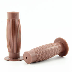 มือจับมอเตอร์ไซค์แบบย้อนยุคขนาด7/8 "22มม. ด้ามจับยางสำหรับรถฮาร์เลย์ทรัฟเฟิลมอเตอร์ <span class=keywords><strong>CB400</strong></span> CG125คาเฟ่ออกแบบได้ตามต้องการ - Product Image 5