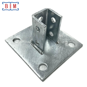 Support de plaque de base en acier carré électrogalvanisé/HDG pour profilé Unistrut - Product Image 2