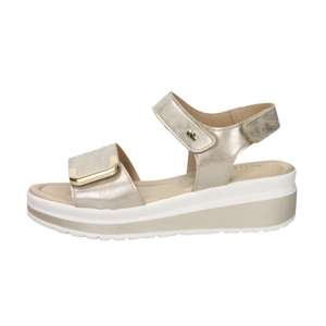 Sandales compensées pour femme Valleverde, dorées, talon de 38,5 cm - Product Image 1