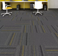 Dalles de moquette modernes de qualité supérieure, écologiques, en nylon rayé, insonorisées et rembourrées, style moderne, ensembles de tapis