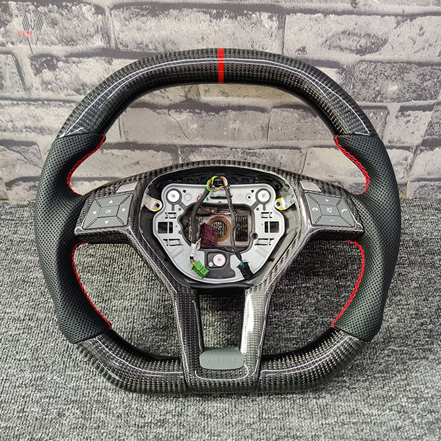 Кожаное Автомобильное рулевое колесо под заказ, подходит для Mercedes Benz C-class E-Class S-Class, углеродное волокно, рулевое колесо ohc motors