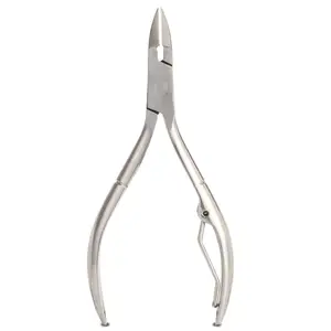 Long Jew Cobalt Cuticle Scissors Nail Nippers Sharper Stainless Steel with Single Spring Lap Joint