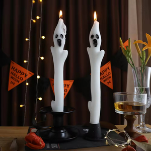 Custom Halloween Edition Ghost <b>Candle</b> Long <b>Candle</b> Party Decoration Handmade Creative Aromatherapy <b>Taper</b> Scented <b>Candle</b> - Product Image 3