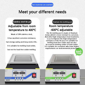 <span class=keywords><strong>SPA</strong></span>-S1010 pot de soudure sans plomb 700W industriel double affichage numérique température constante four de fusion d'étain en titane pur - Product Image 6