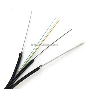 Kabel Serat Berdiri 1.0Mm, Kawat Baja Berdiri Senar 0.33*7 Buah 1 2 Core Fibra Optikal 4 Hilo Luar Ruangan