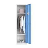 Armoire métallique antivol durable |   Armoire en acier à 2 portes avec serrure à clé pour chambre, bureau, salle de sport