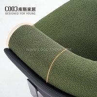 Fauteuil de salon moderne, fauteuil de détente luxueux en peluche vert, fauteuil d'appoint