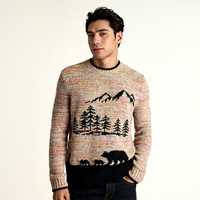 Pull en tricot intarsia pour homme, design personnalisé par le fabricant, pulls pour hommes