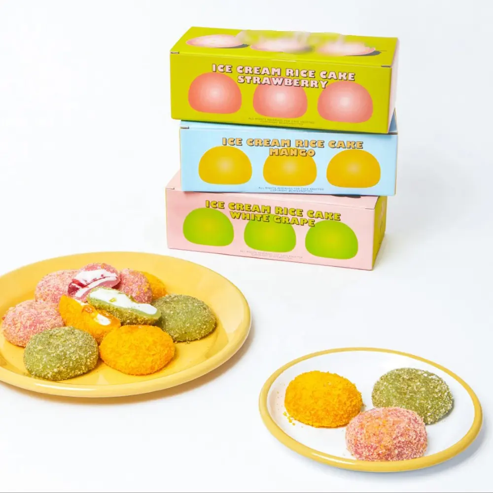 Custom printing and wholesale favor dessert mochi packaging box supplies