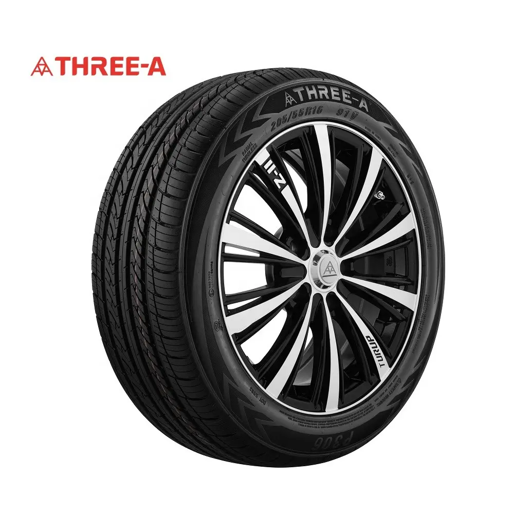Venda por atacado preços llantas pcr pneus THREE-A rapid intone pneus tyres13-20 polegadas fabricante de pneus de carro na china